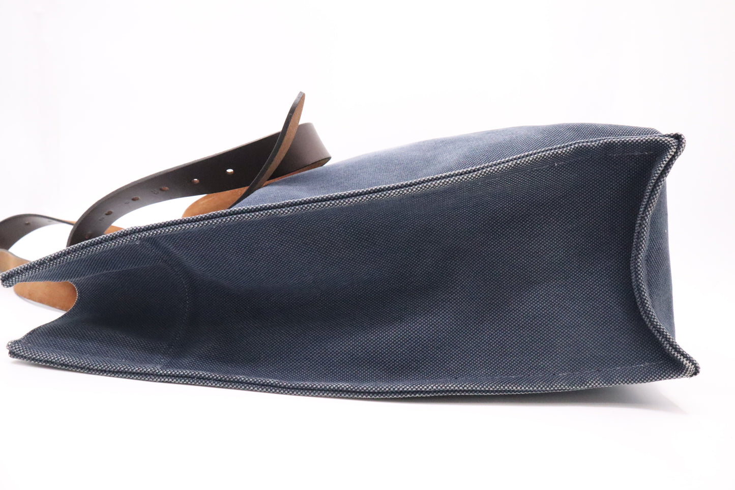 Hermès Étrivière Tote in Navy Blue Canvas