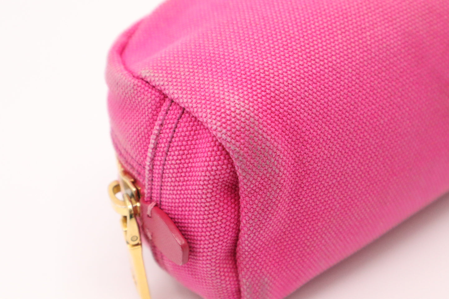 Prada Cosmetics Pouch in Pink Canvas
