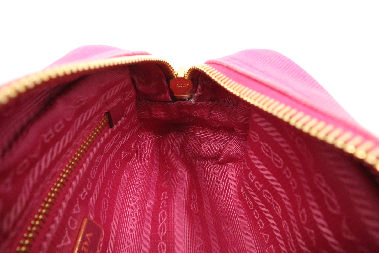 Prada Cosmetics Pouch in Pink Canvas