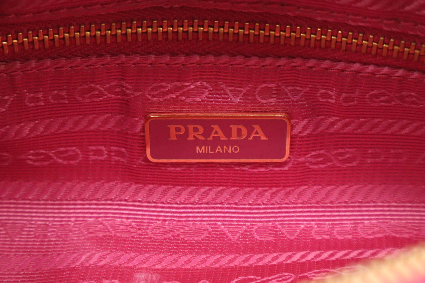 Prada Cosmetics Pouch in Pink Canvas