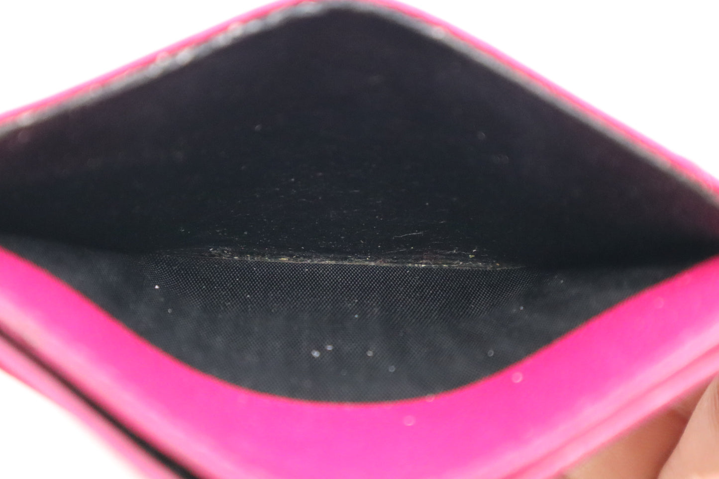 YSL Saint Laurent Card Case in Pink Grain de Poudre Embossed Leather