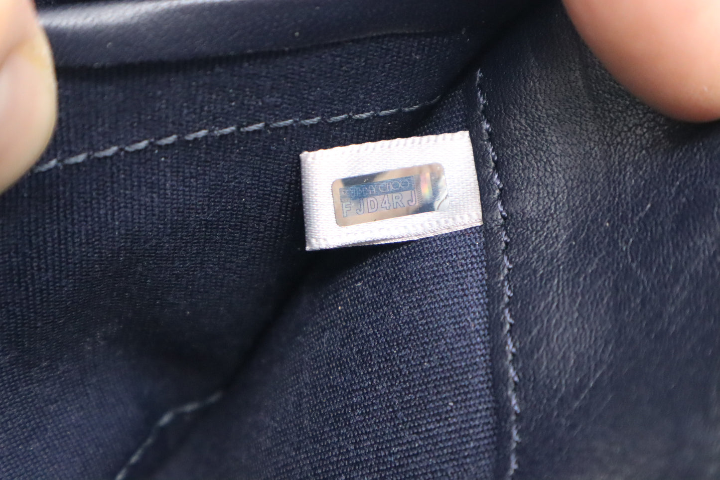 Jimmy Choo Star Studded Long Wallet in Blue Canvas