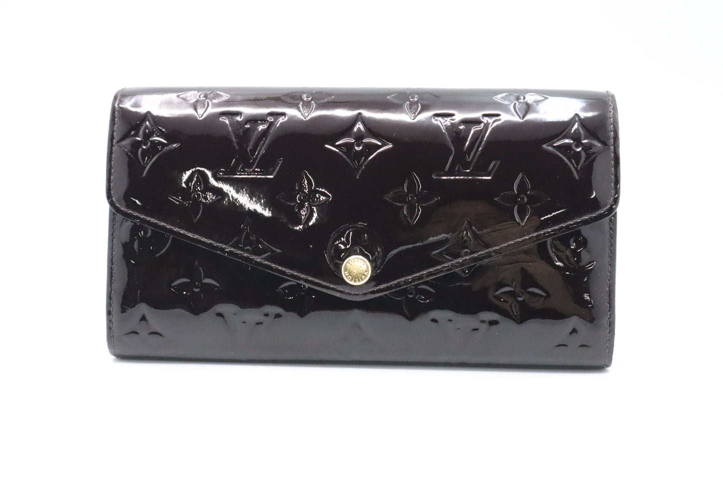 Louis Vuitton Sarah Wallet in Amarante Vernis Leather