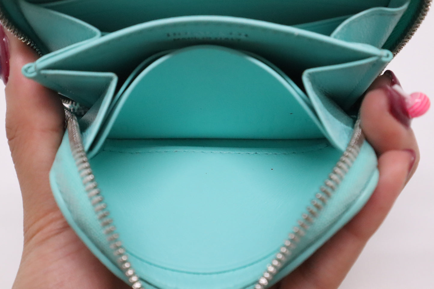 Tiffany & Co. Compact Zippy in Tiffany Blue Leather