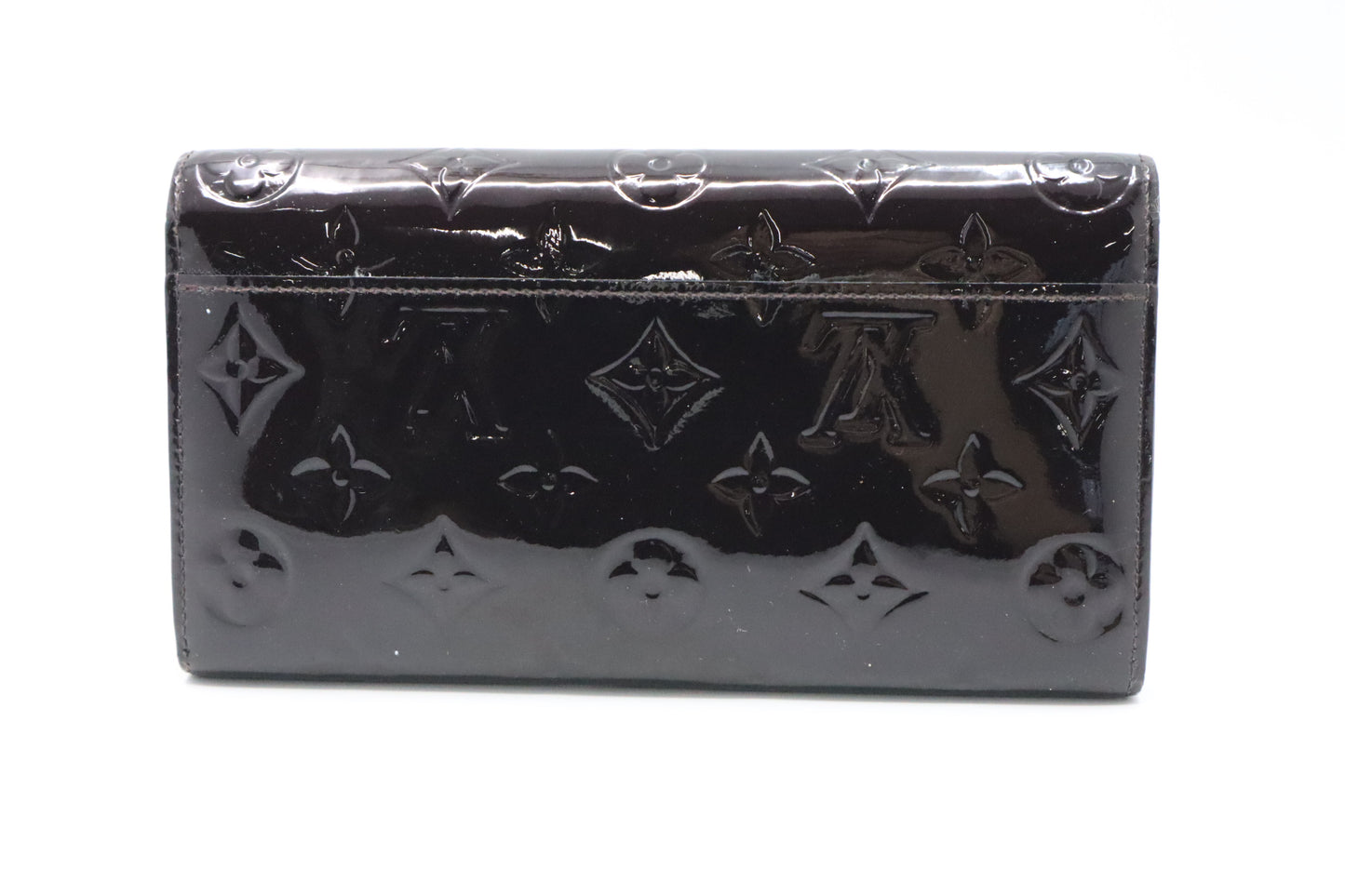 Louis Vuitton Sarah Wallet in Amarante Vernis Leather
