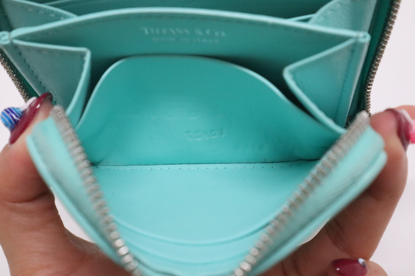 Tiffany & Co. Compact Zippy in Tiffany Blue Leather