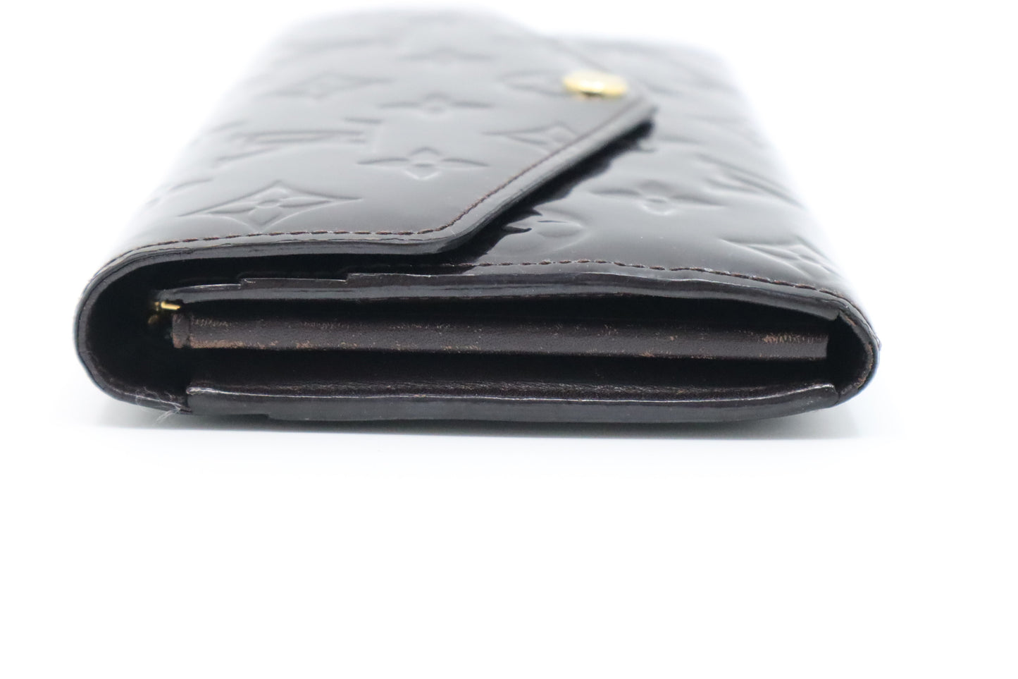 Louis Vuitton Sarah Wallet in Amarante Vernis Leather