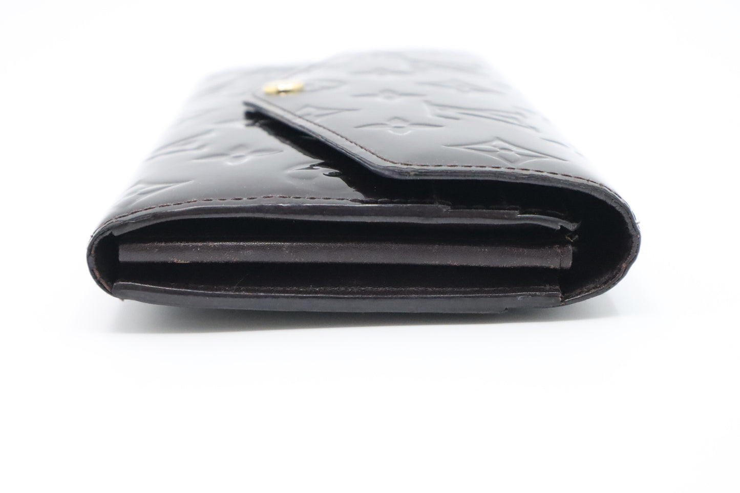 Louis Vuitton Sarah Wallet in Amarante Vernis Leather