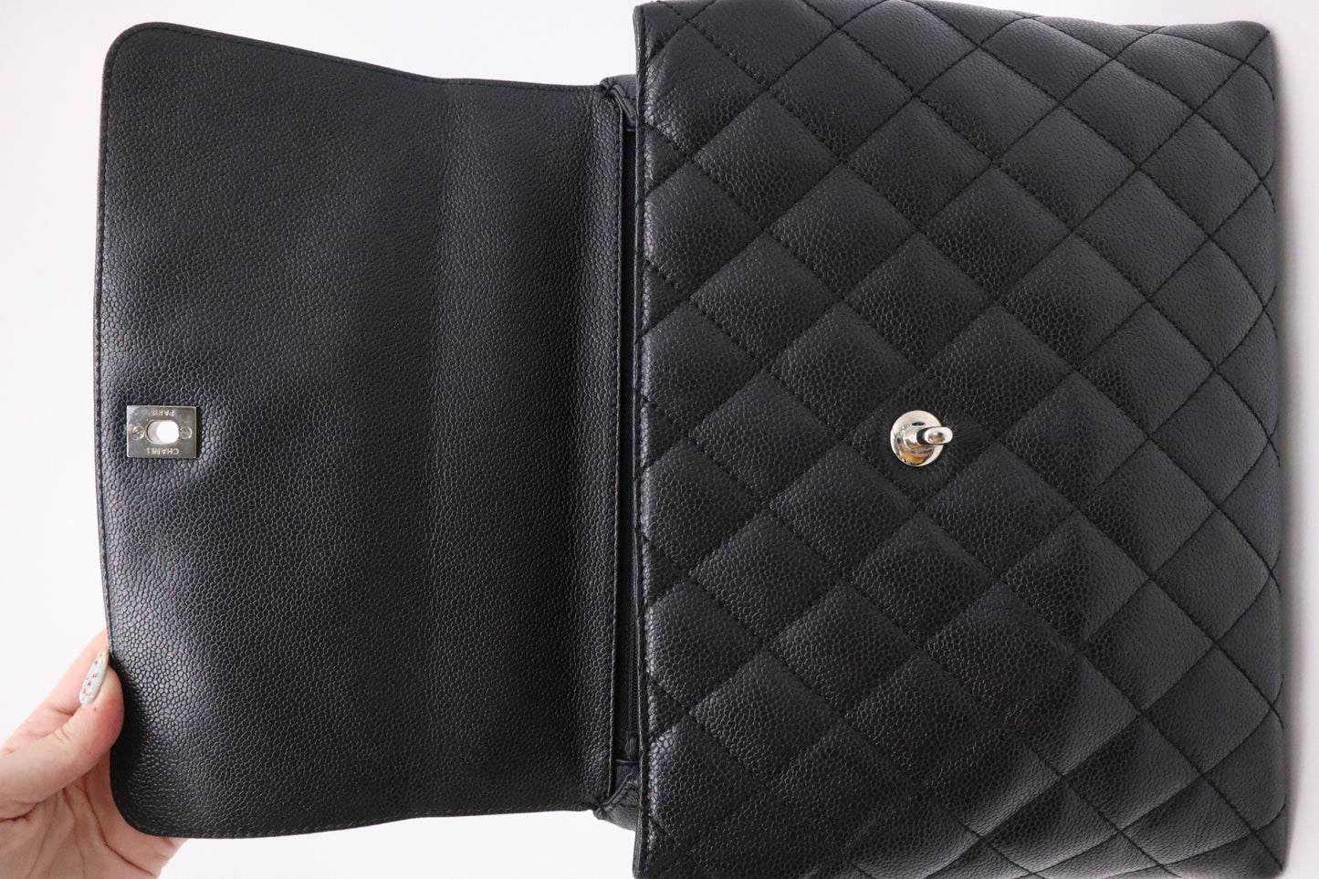 Chanel Kelly in Black Caviar Leather