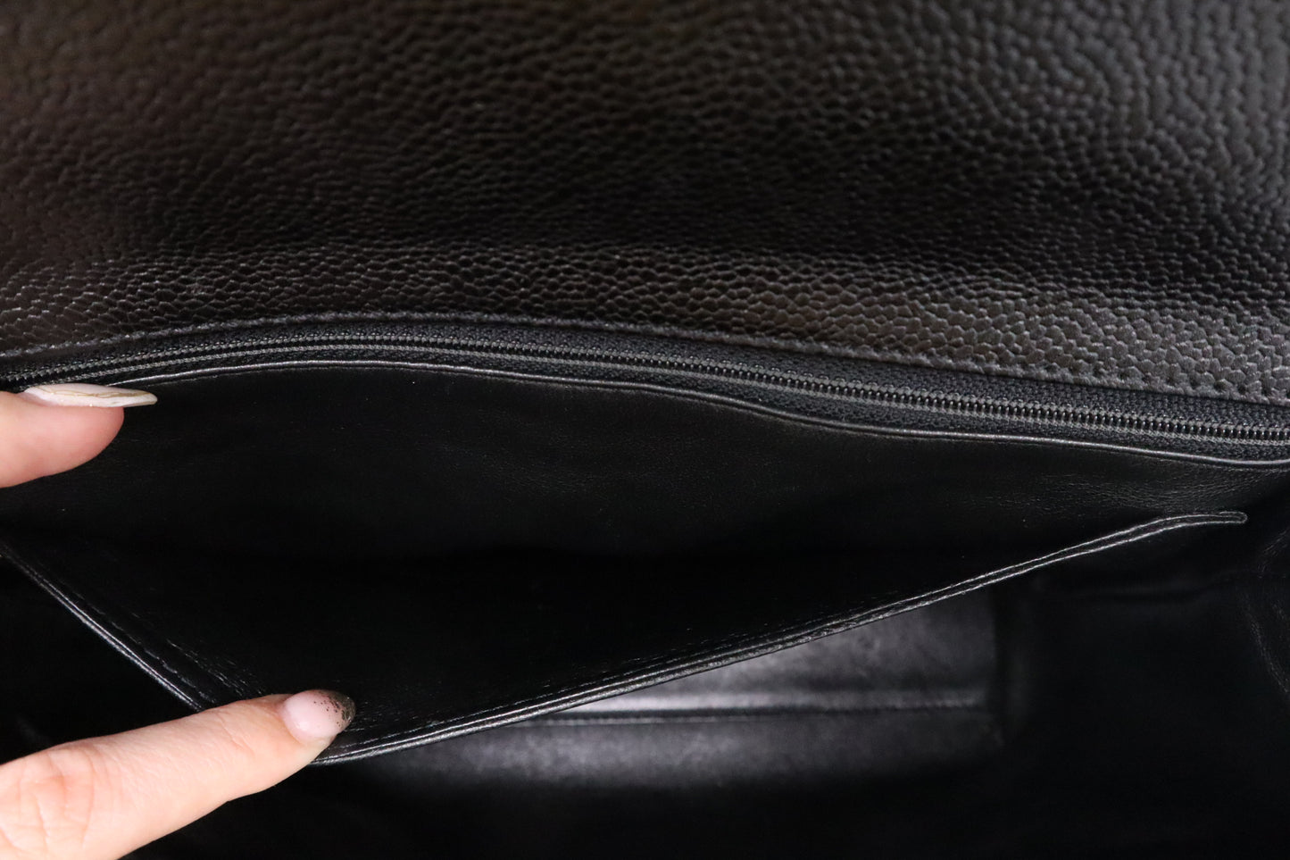 Chanel Kelly in Black Caviar Leather