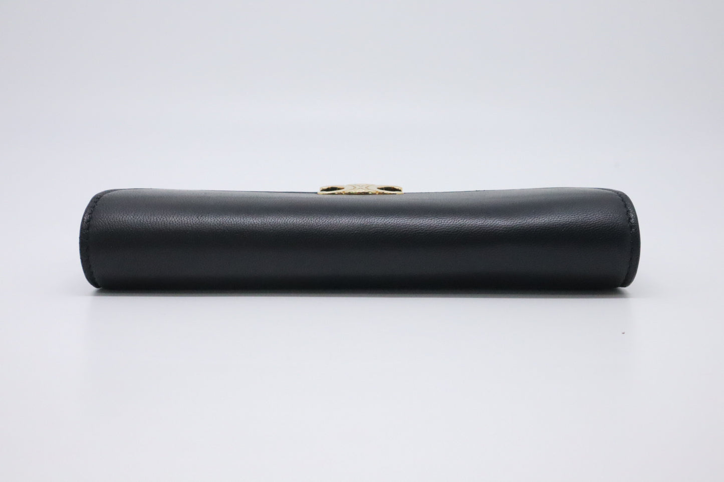 Celine Large Flap Wallet in Black Triomphe Leather