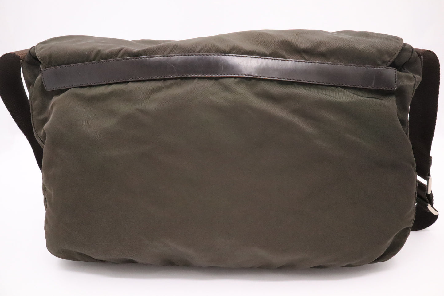 Prada Messenger Bag in Dark Green Nylon