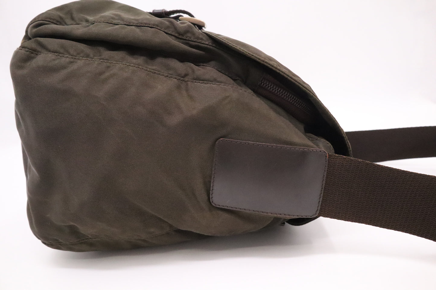 Prada Messenger Bag in Dark Green Nylon