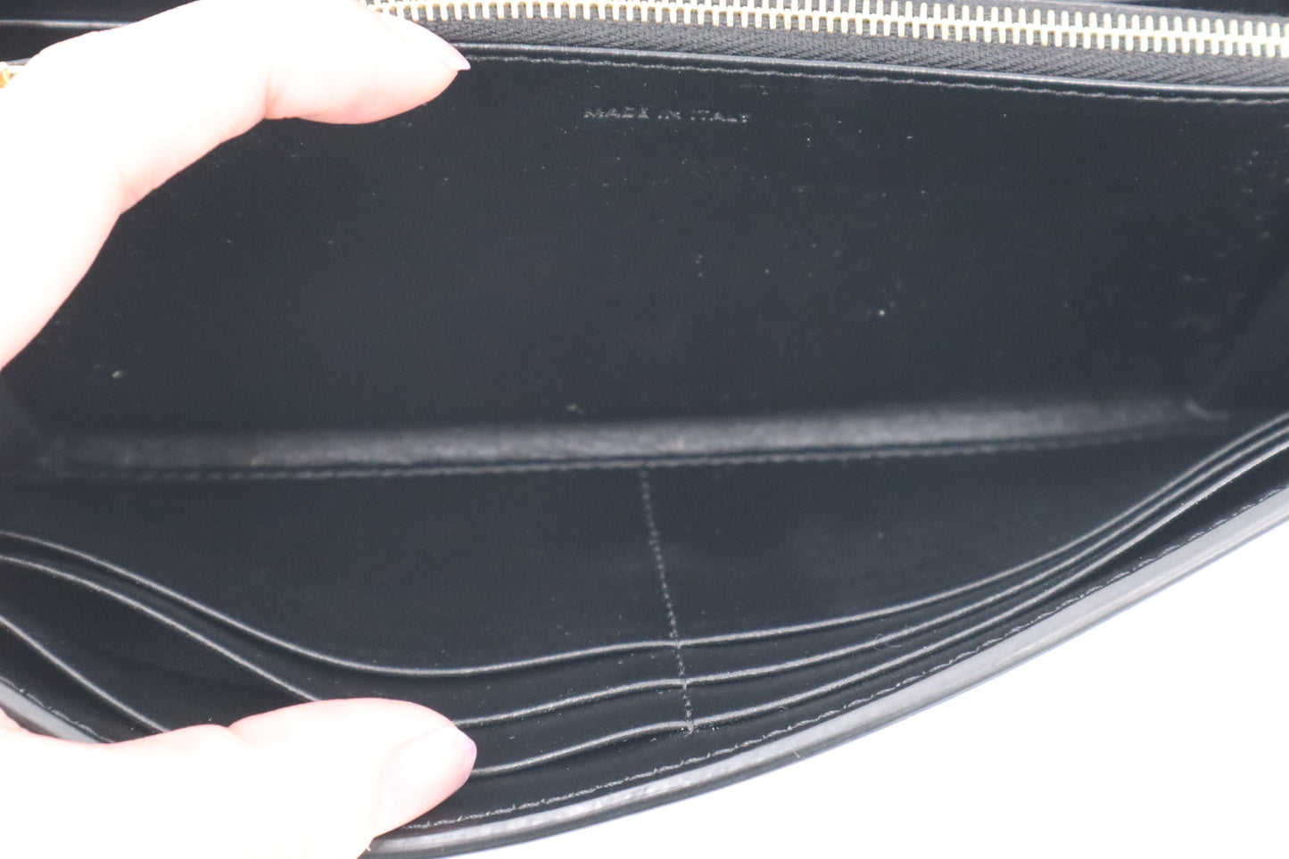 Celine Large Flap Wallet in Black Triomphe Leather