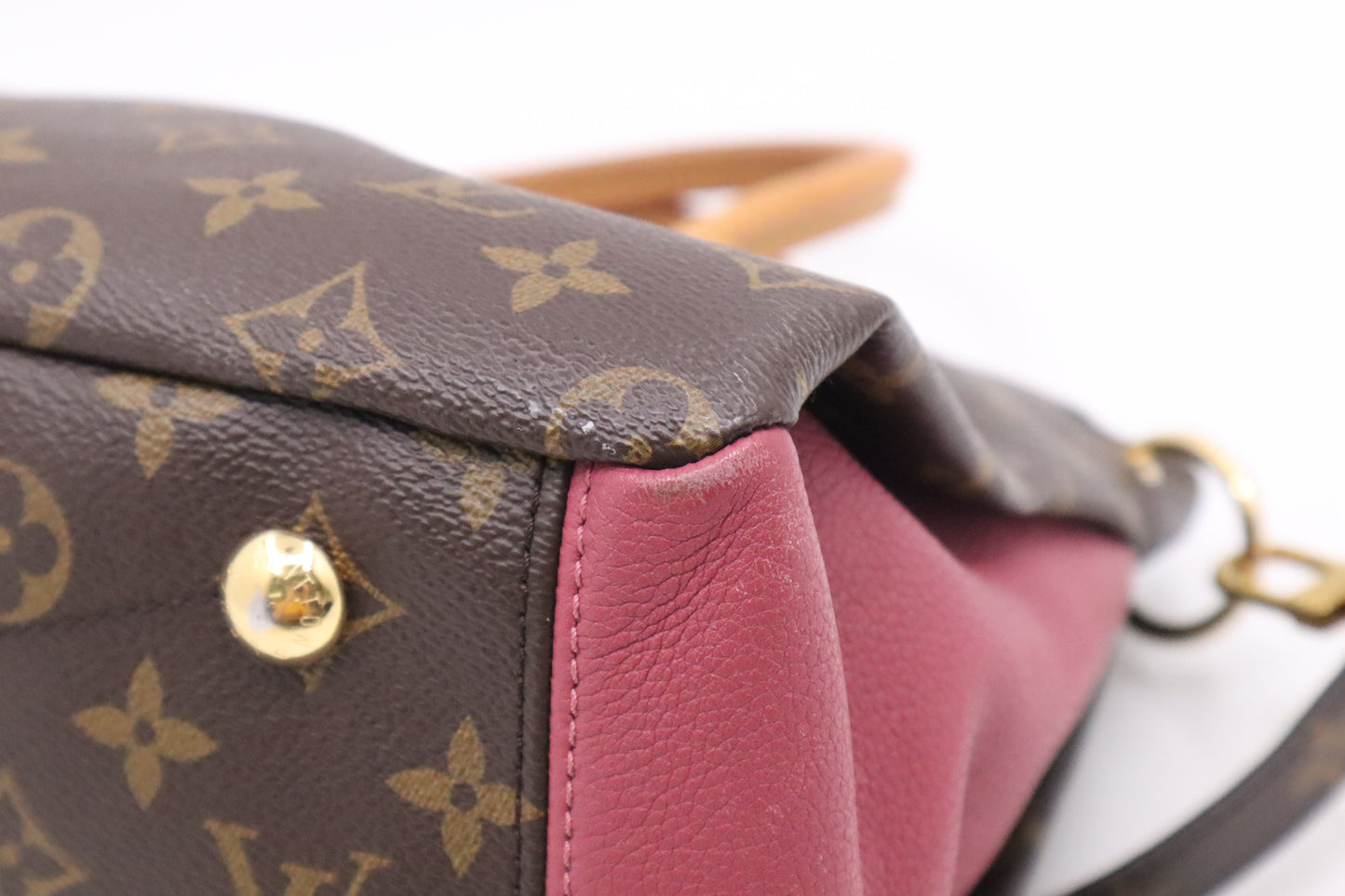 Louis Vuitton Pallas in Pink Leather & Monogram Canvas