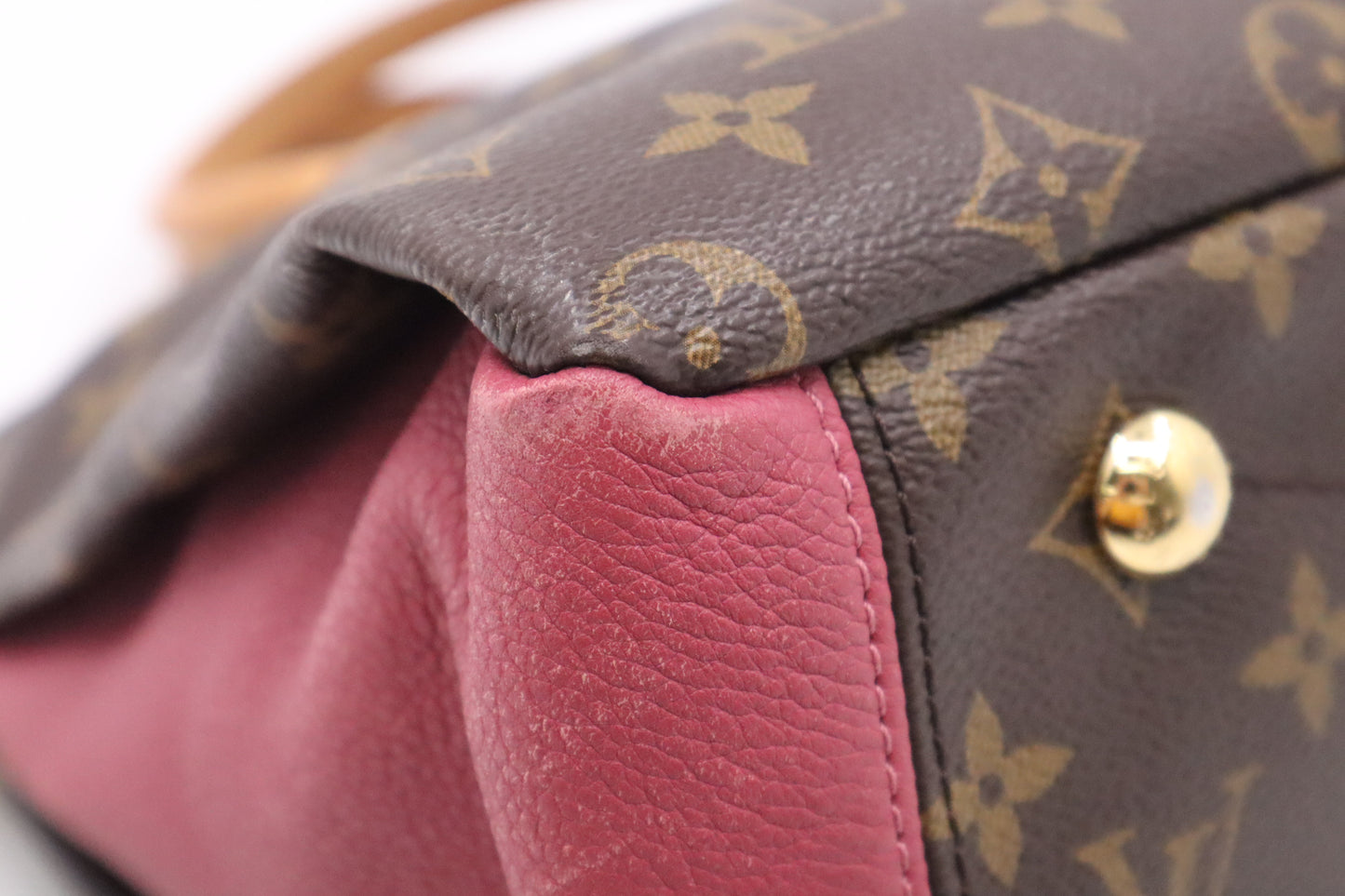 Louis Vuitton Pallas in Pink Leather & Monogram Canvas