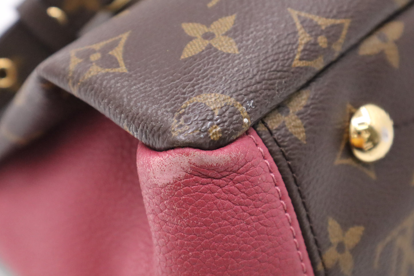 Louis Vuitton Pallas in Pink Leather & Monogram Canvas