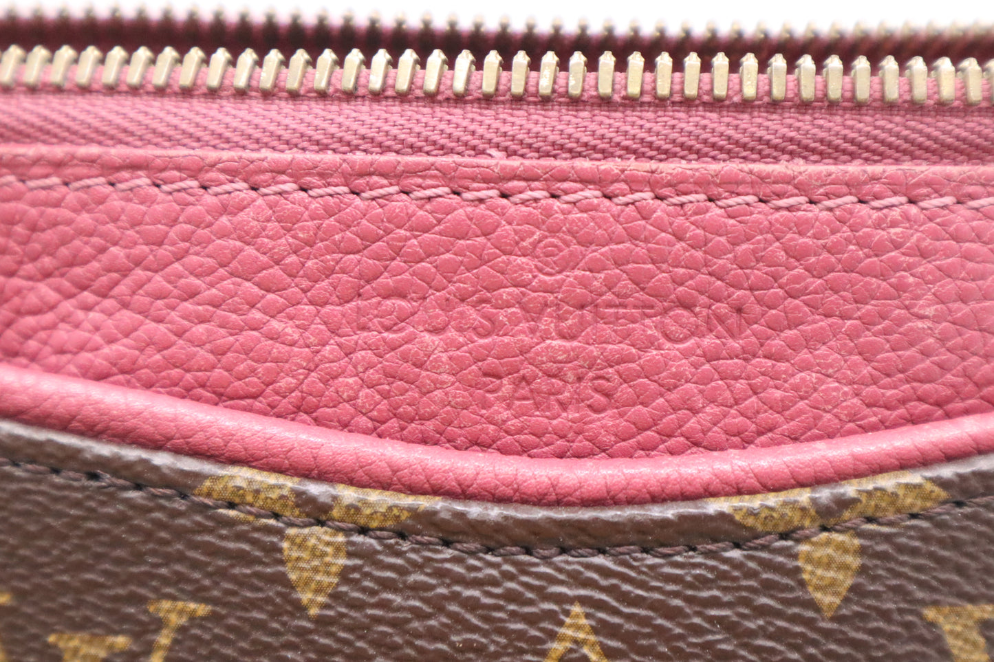 Louis Vuitton Pallas in Pink Leather & Monogram Canvas
