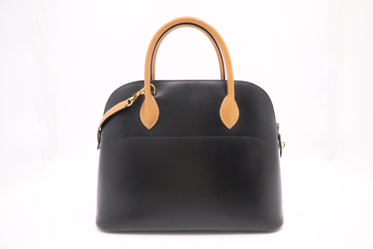 Hermes Bolide 35 in Black Box Leather