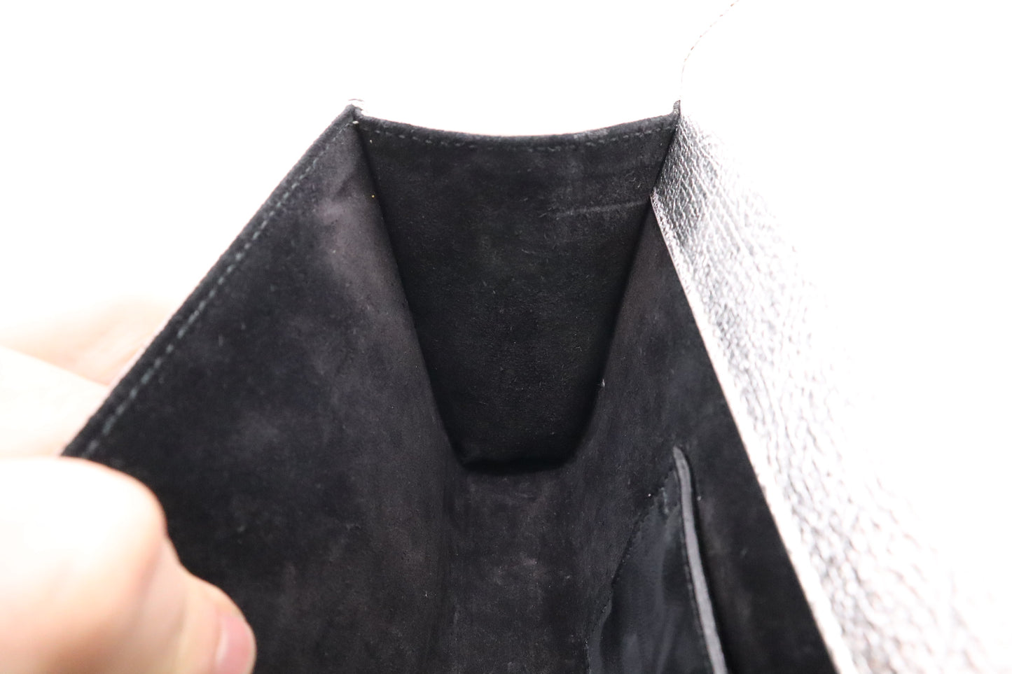 YSL Saint Laurent Kate Clutch in Silver Leather