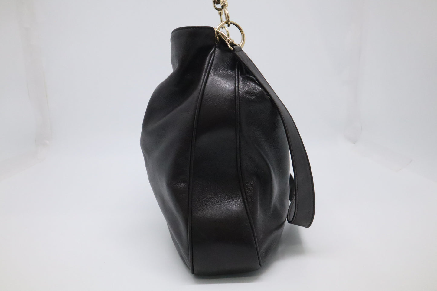 Gucci Bamboo Shoulder Bag in Brown Leather