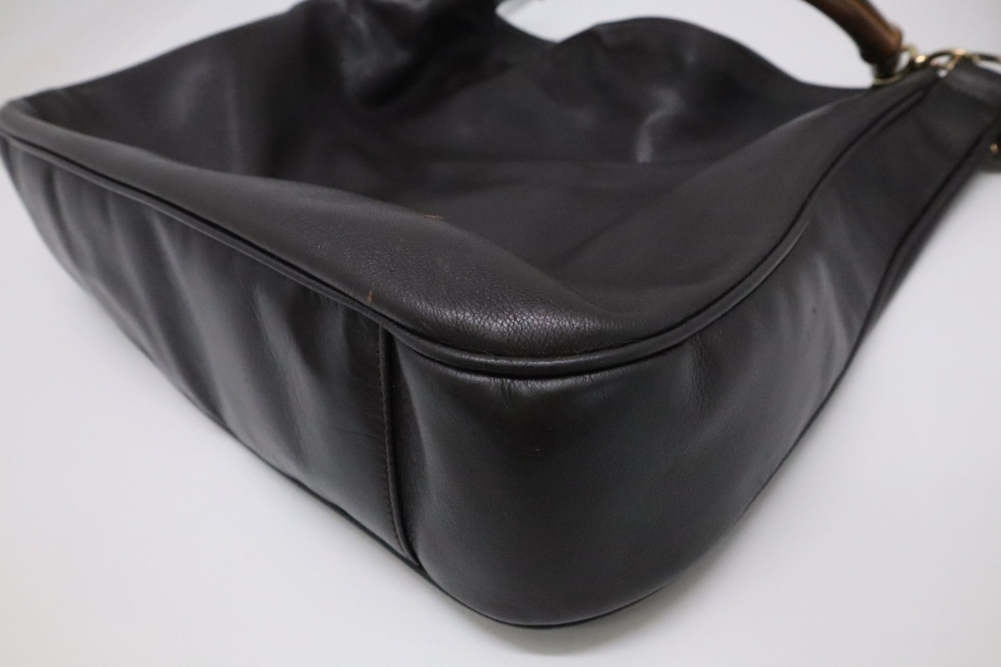 Gucci Bamboo Shoulder Bag in Brown Leather