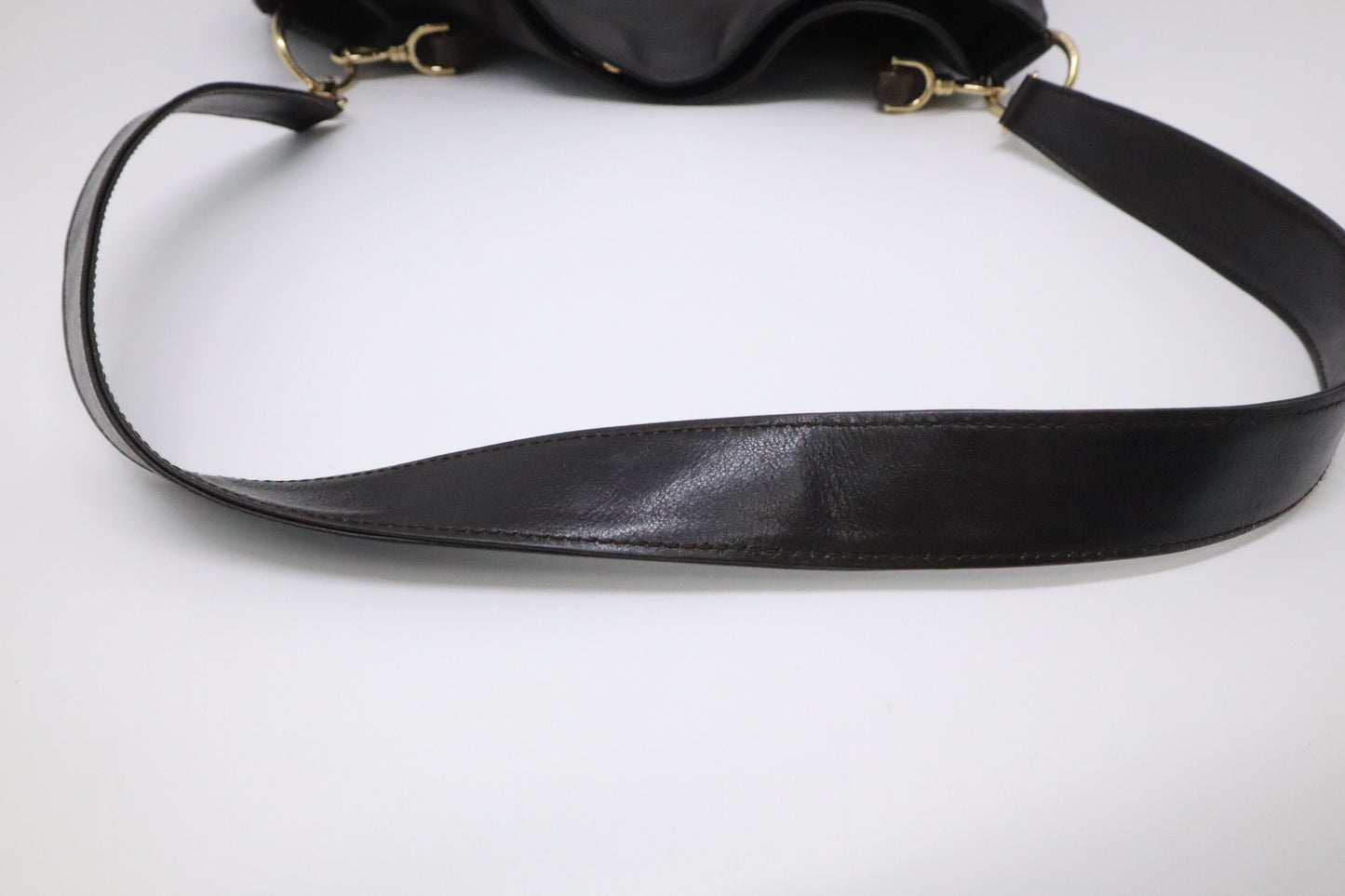 Gucci Bamboo Shoulder Bag in Brown Leather