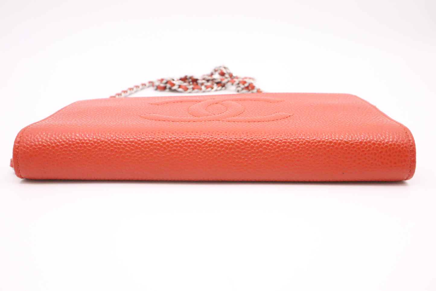 Chanel Wallet on Chain in Orange Caviar Leather