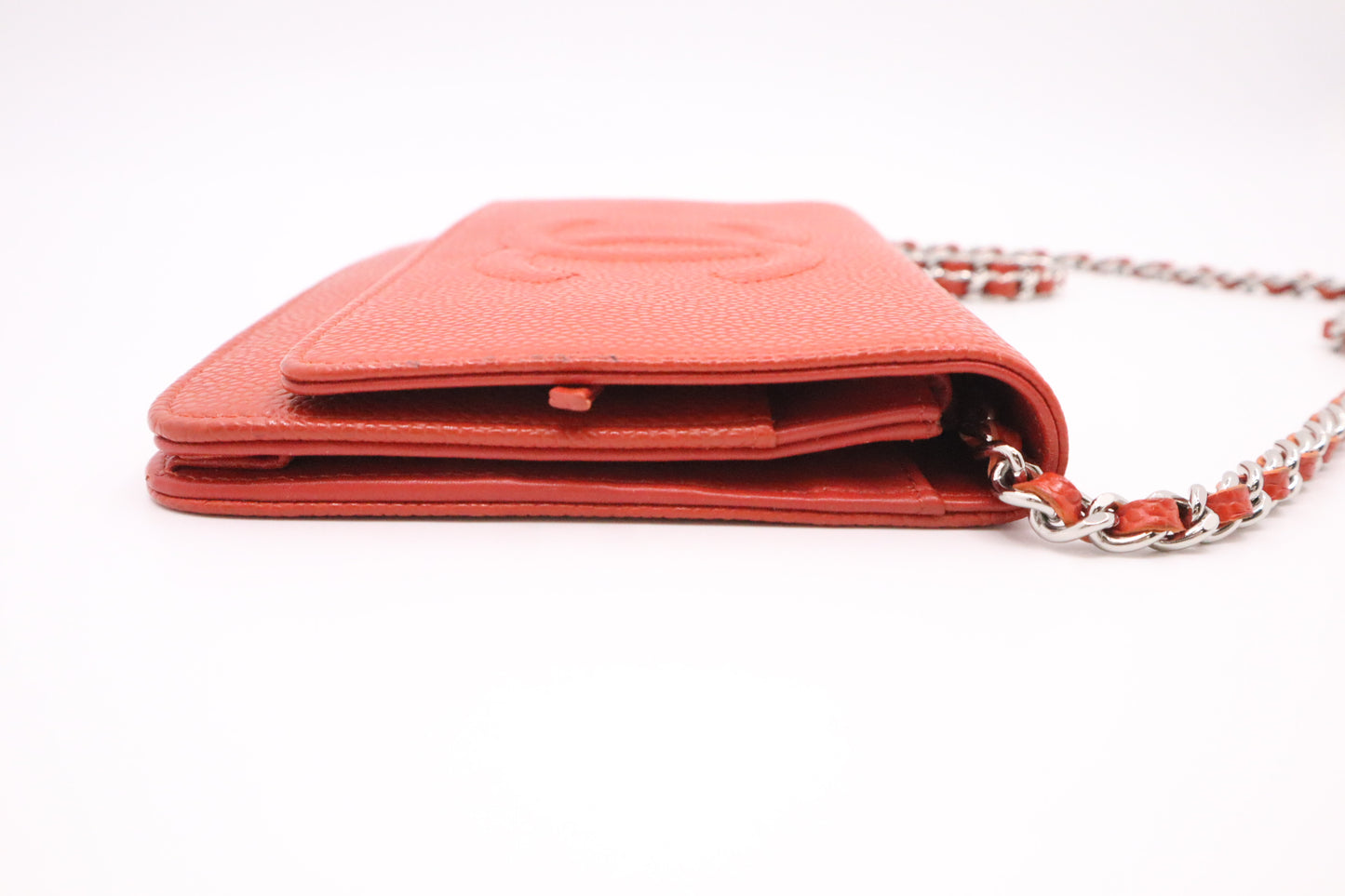 Chanel Wallet on Chain in Orange Caviar Leather