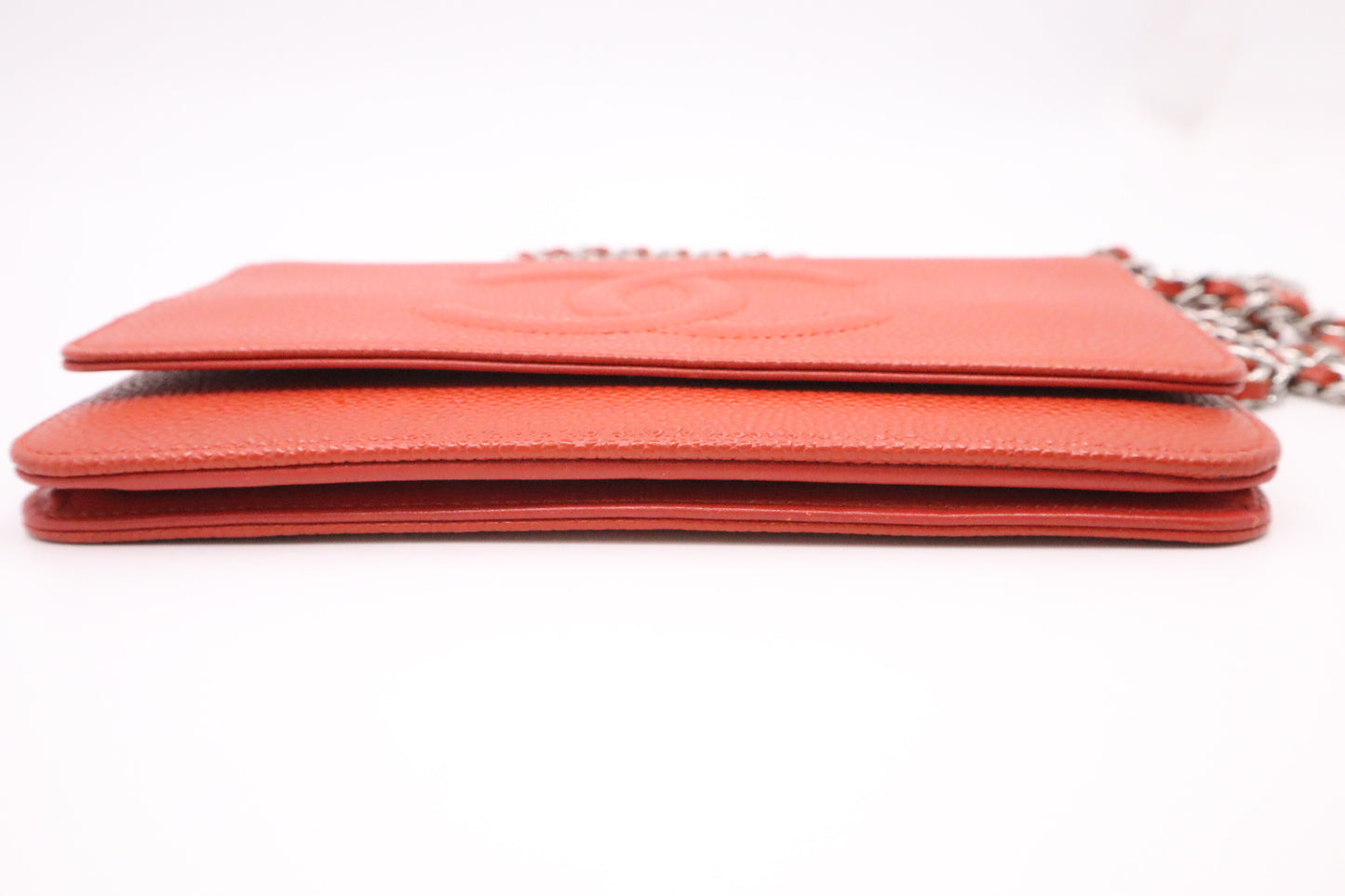 Chanel Wallet on Chain in Orange Caviar Leather