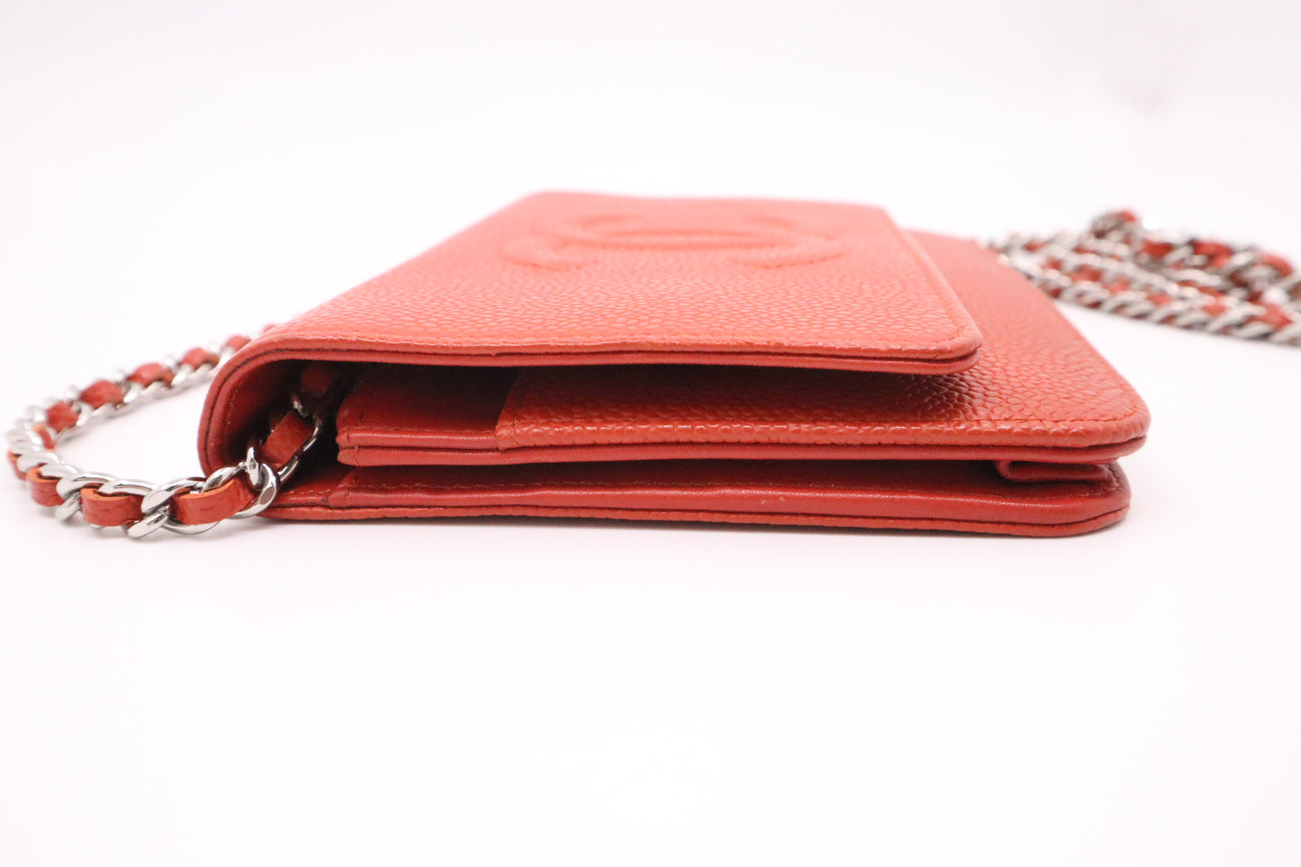 Chanel Wallet on Chain in Orange Caviar Leather