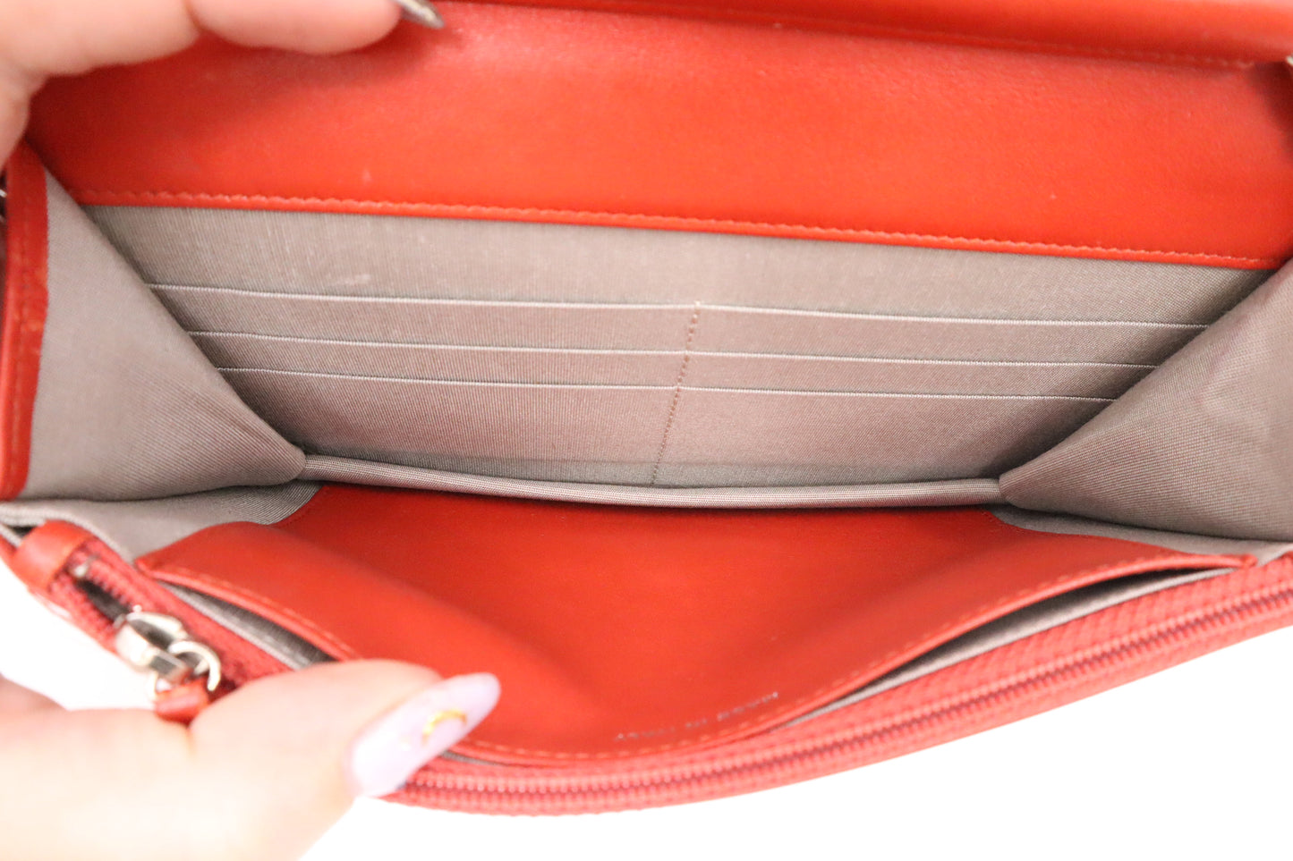Chanel Wallet on Chain in Orange Caviar Leather