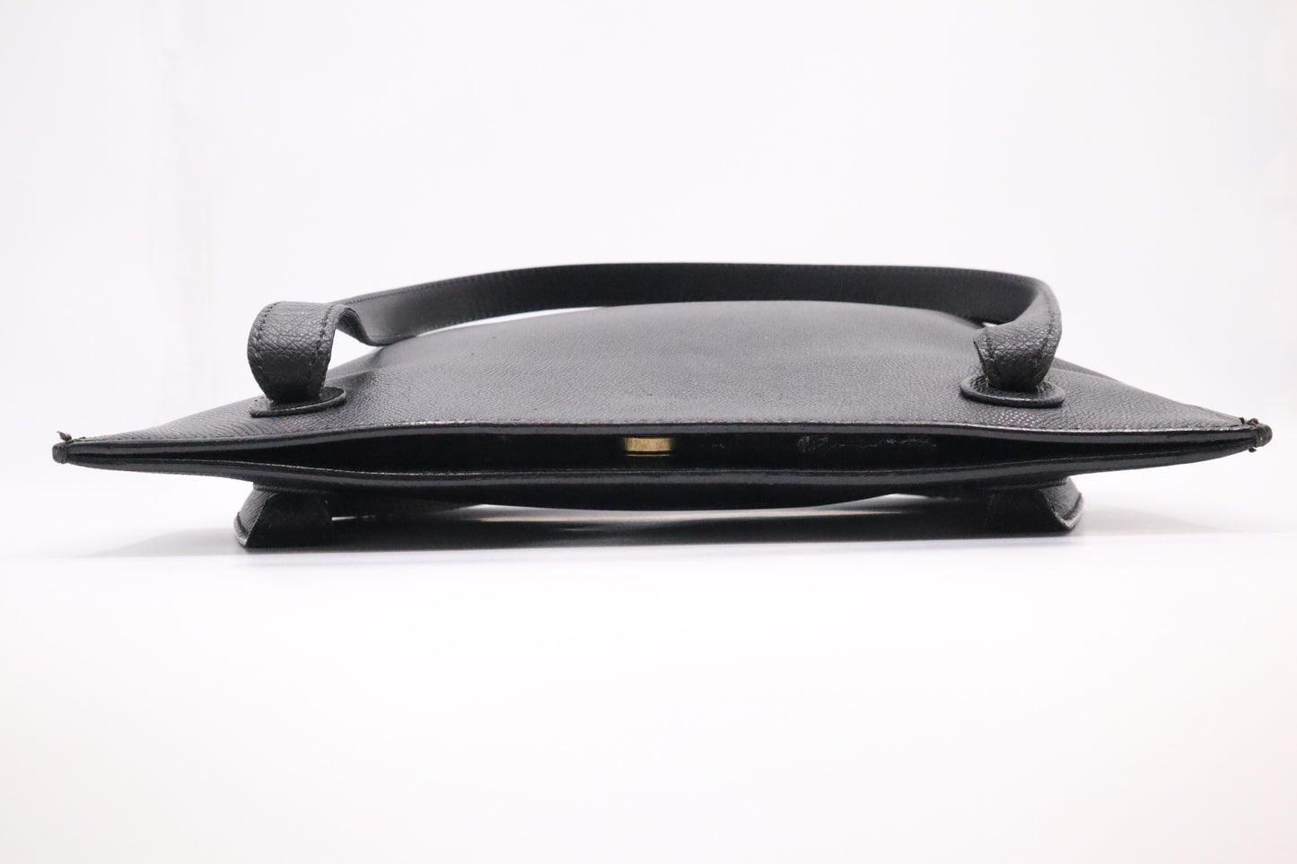 Chanel Logo Shoulder Bag in Black Caviar Leather