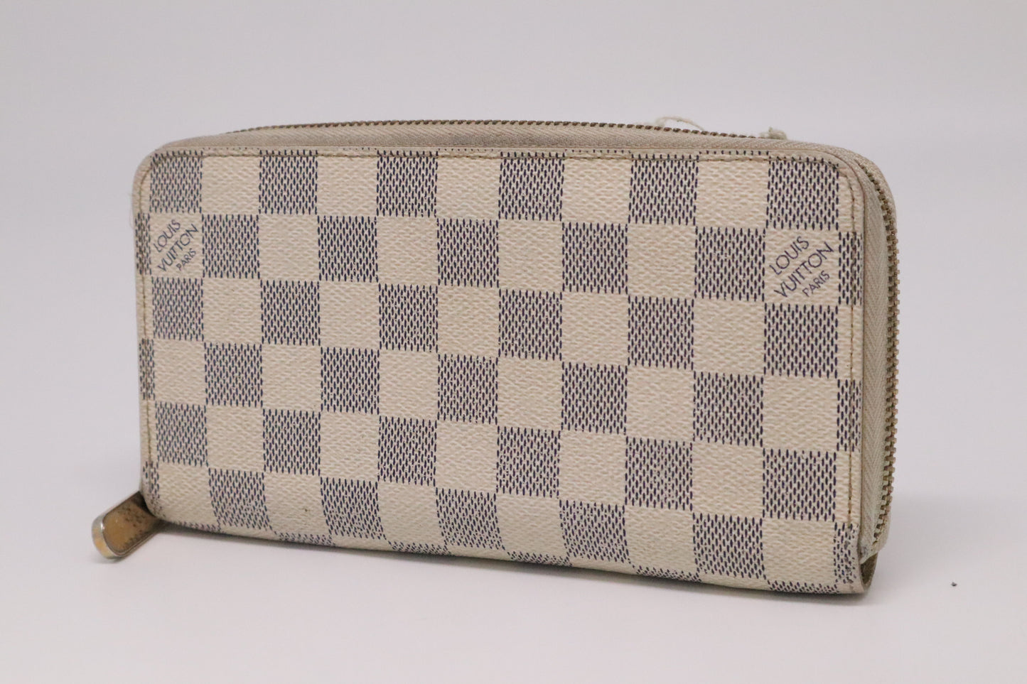 Louis Vuitton Long Zippy Wallet in Damiere Azur Canvas