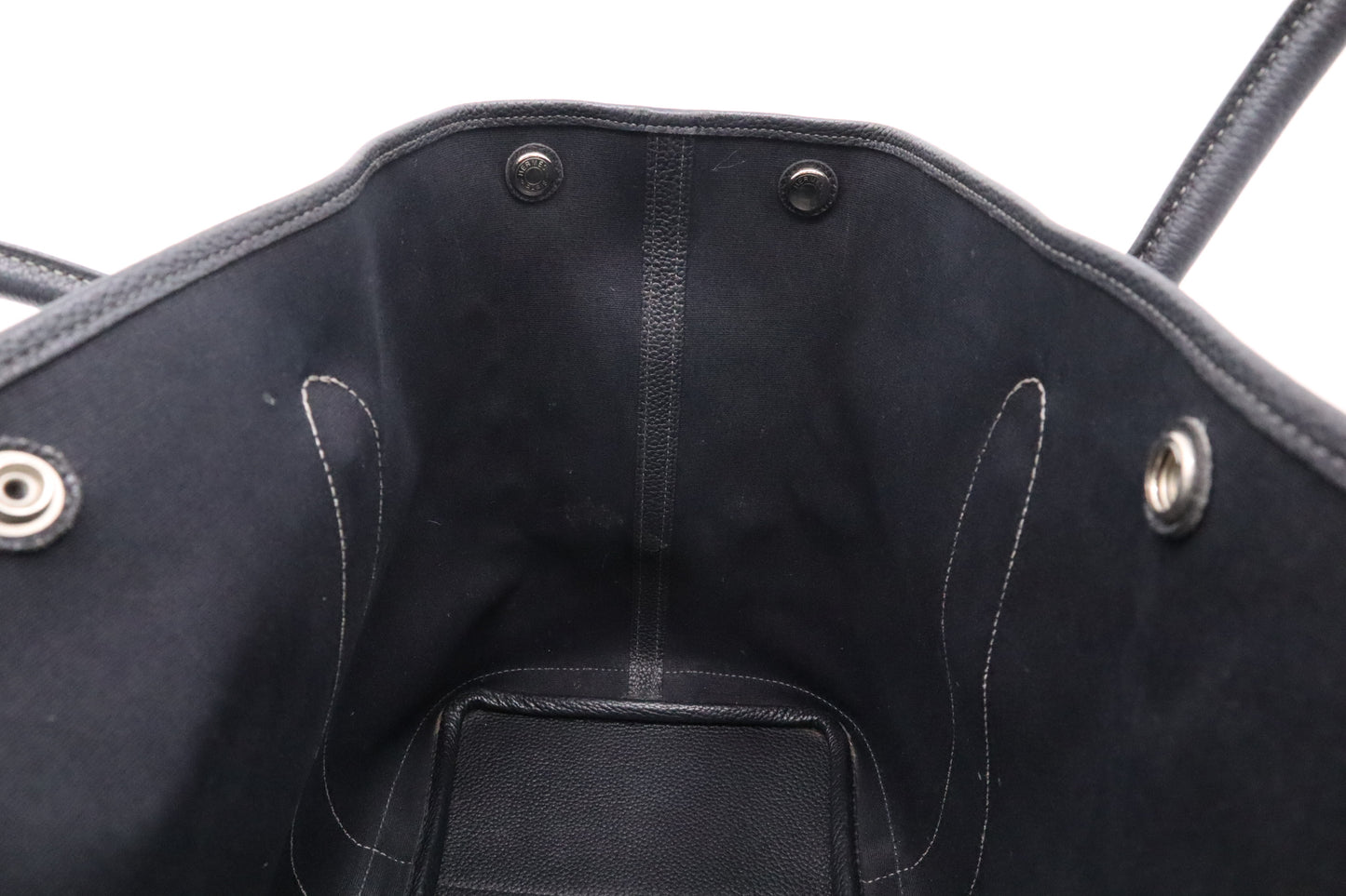 Hermes Garden Party 36 Bag in Black Canvas