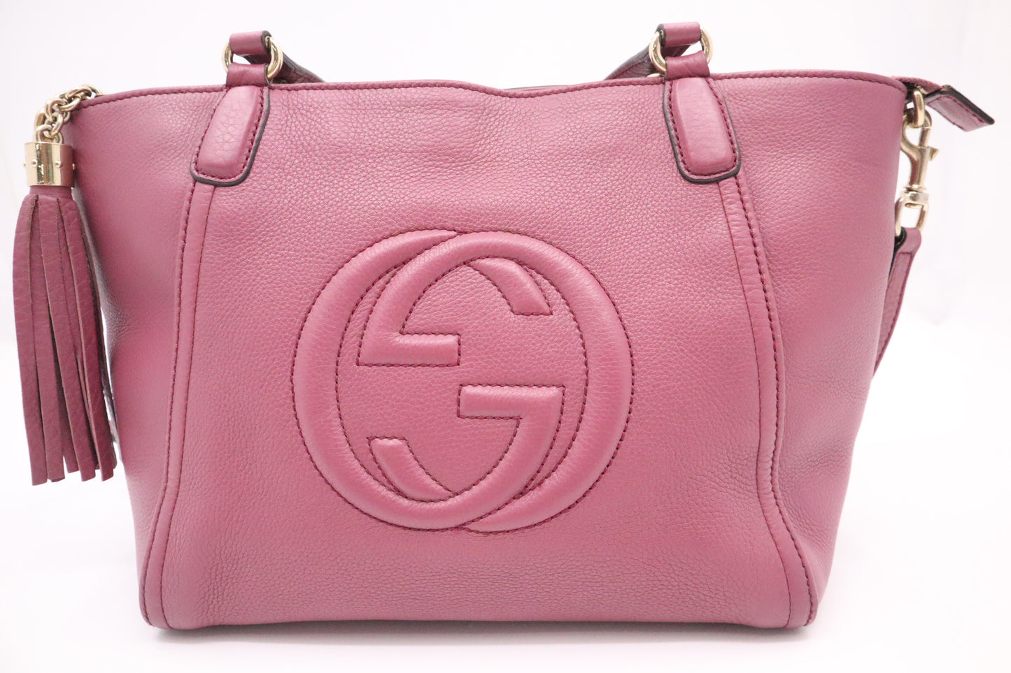 Gucci Soho Handbag in Purple Leather
