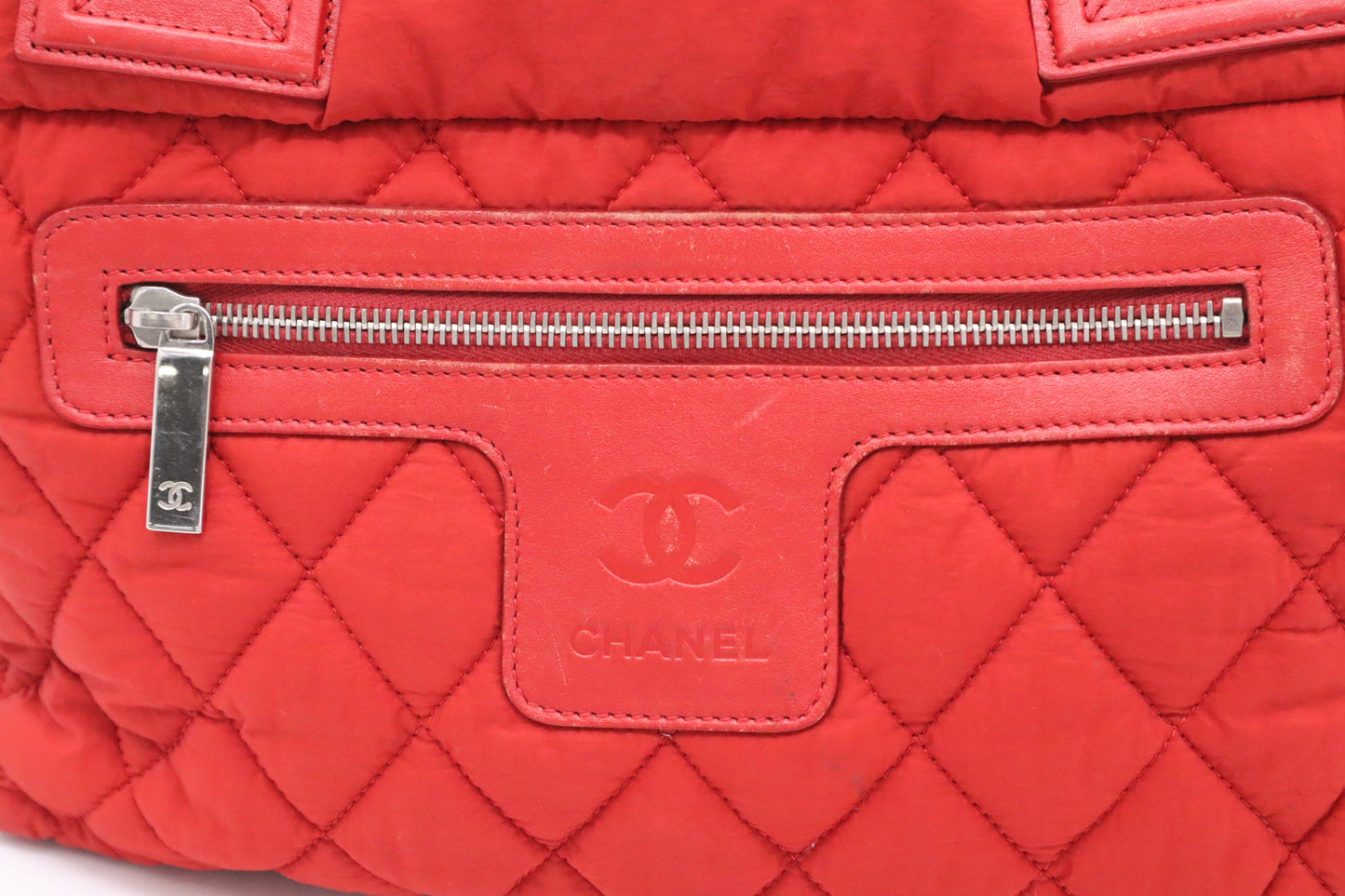 Chanel Cocoon Handbag in Red Nylon