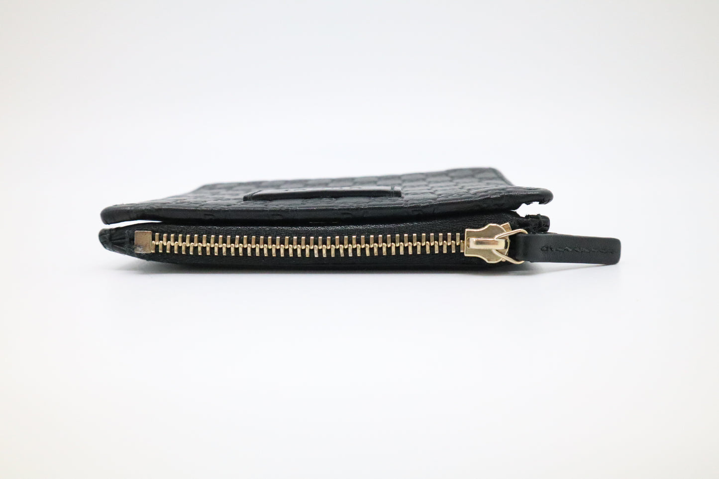 Gucci Compact Wallet in Black Micro Guccissima Leather