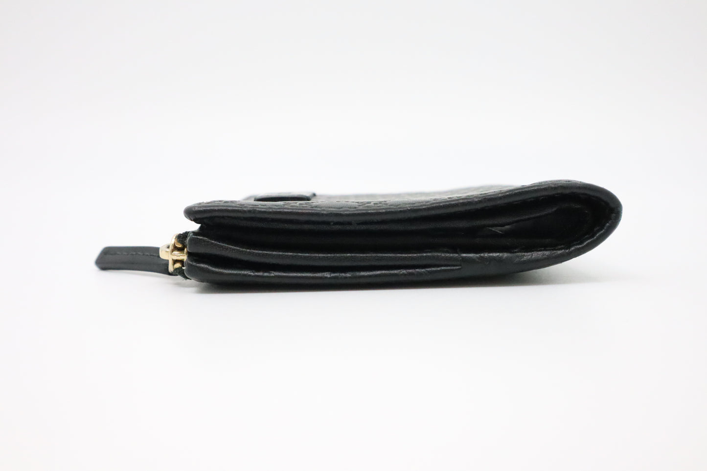 Gucci Compact Wallet in Black Micro Guccissima Leather