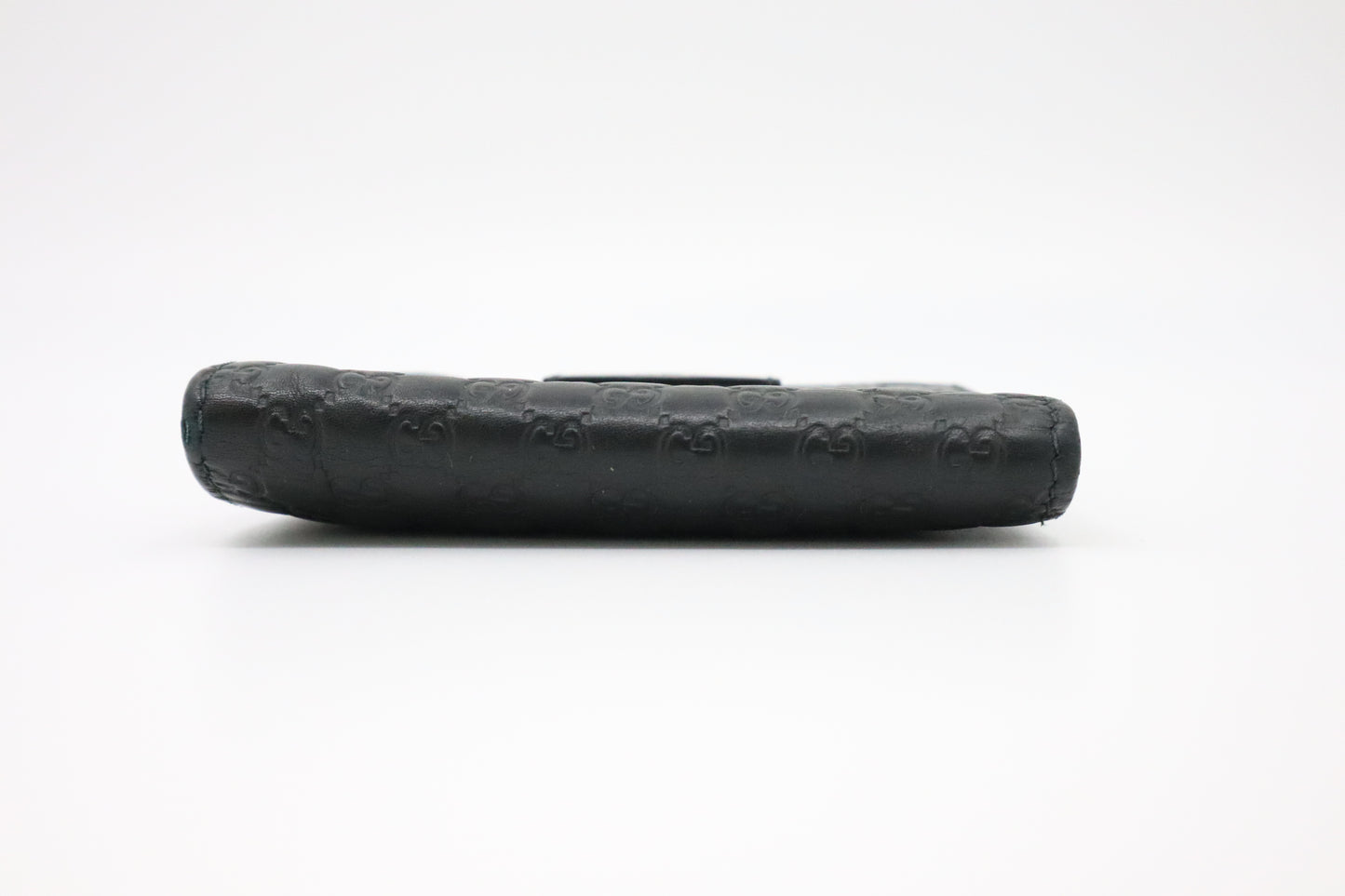Gucci Compact Wallet in Black Micro Guccissima Leather