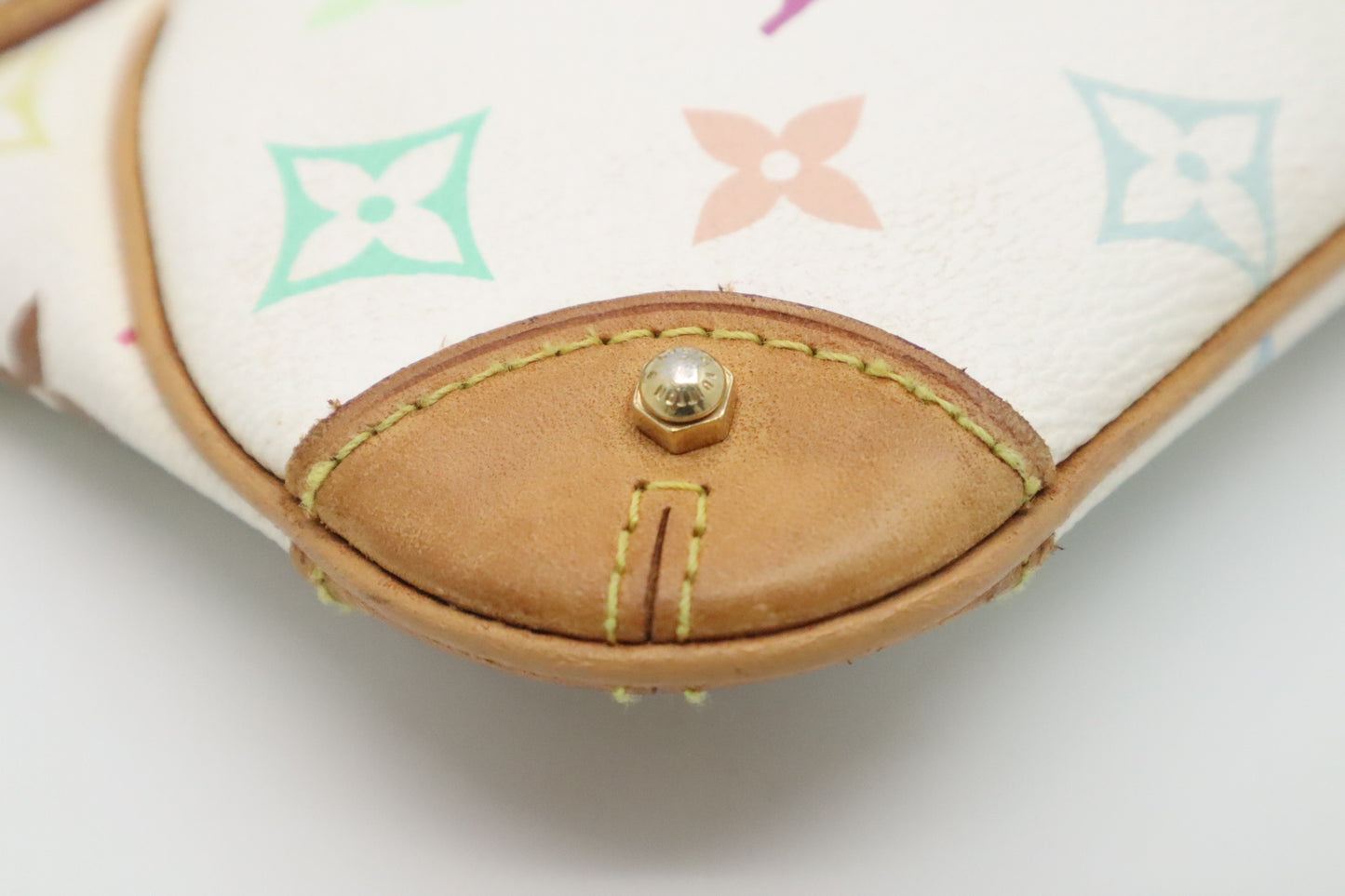 Louis Vuitton Pochette Milla MM in White Multicolor Monogram Canvas