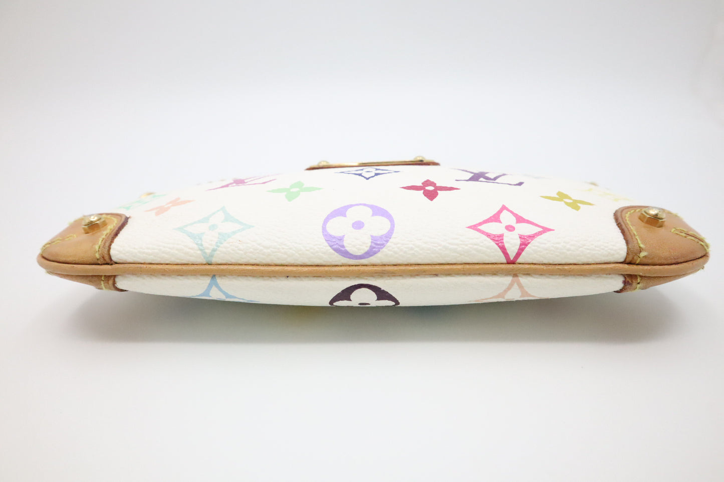 Louis Vuitton Pochette Milla MM in White Multicolor Monogram Canvas