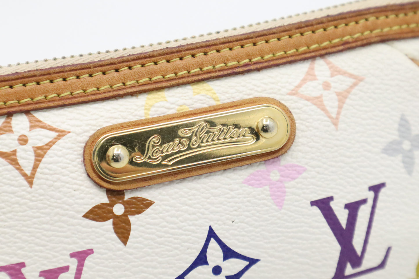 Louis Vuitton Pochette Milla MM in White Multicolor Monogram Canvas