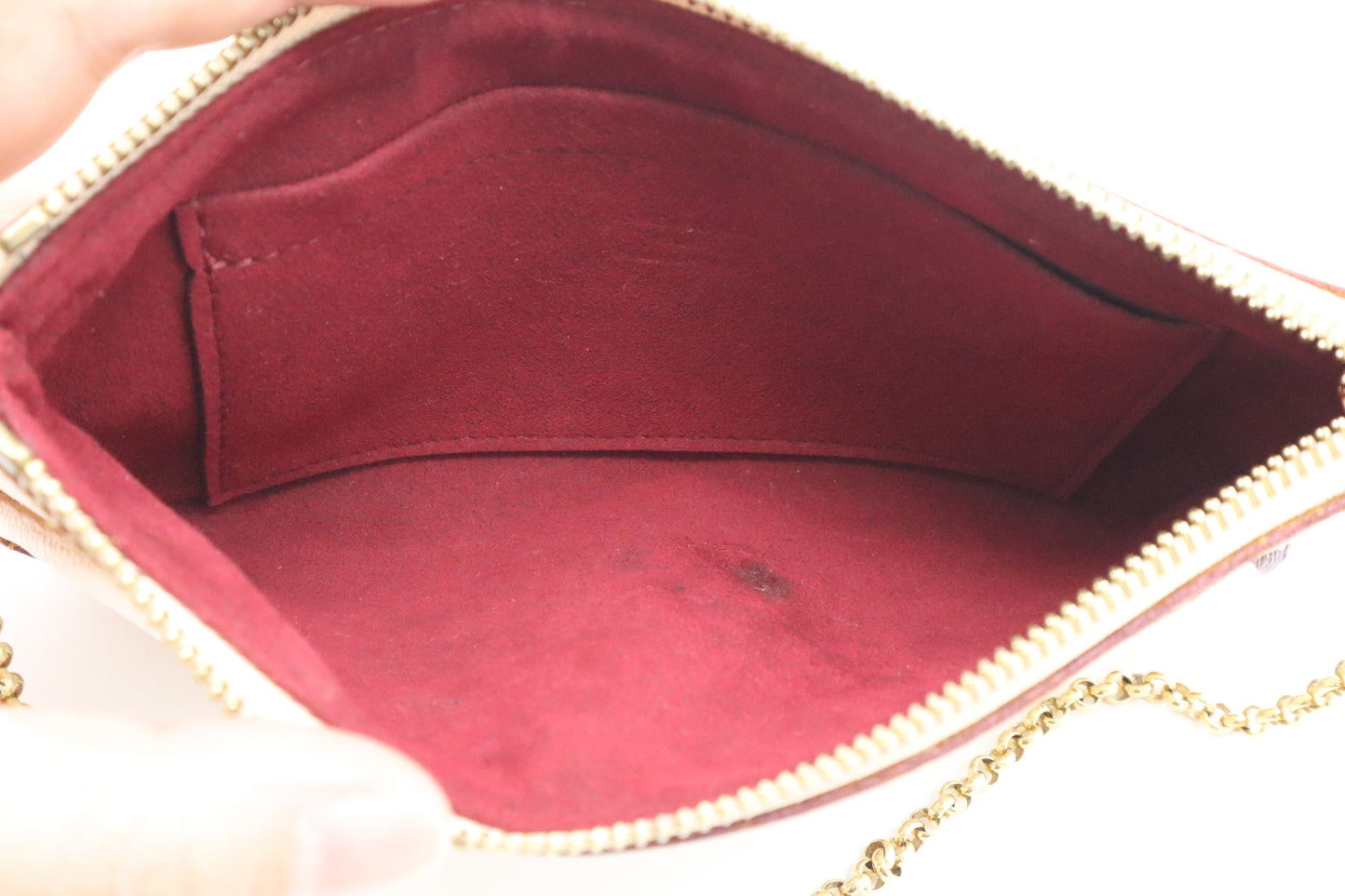 Louis Vuitton Pochette Milla MM in White Multicolor Monogram Canvas