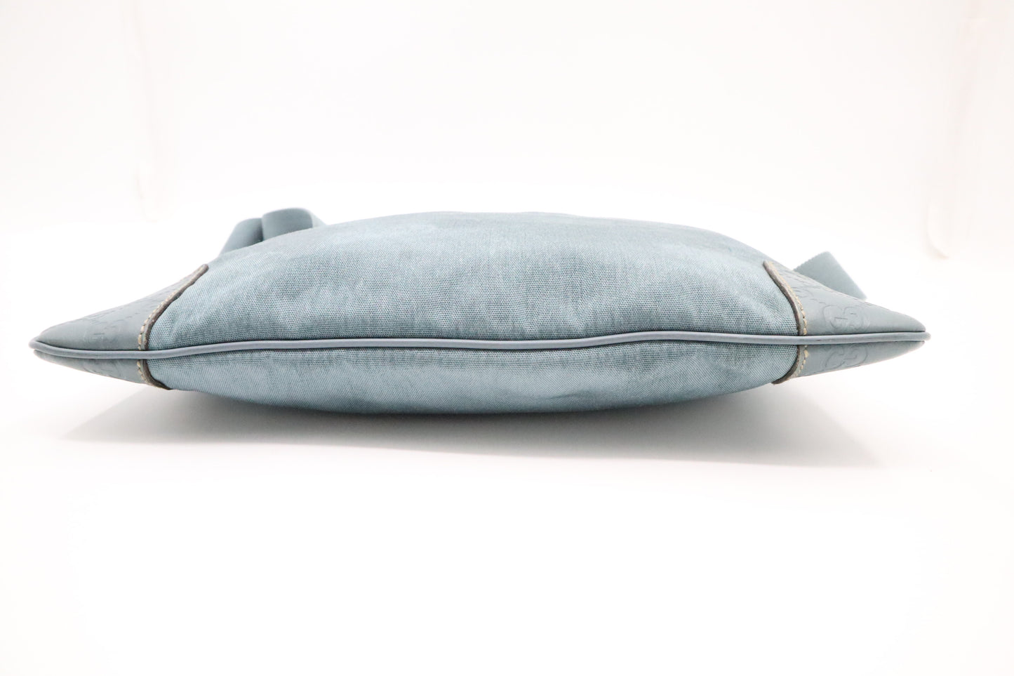 Gucci Crossbody in Light Blue Canvas & Guccissima Leather