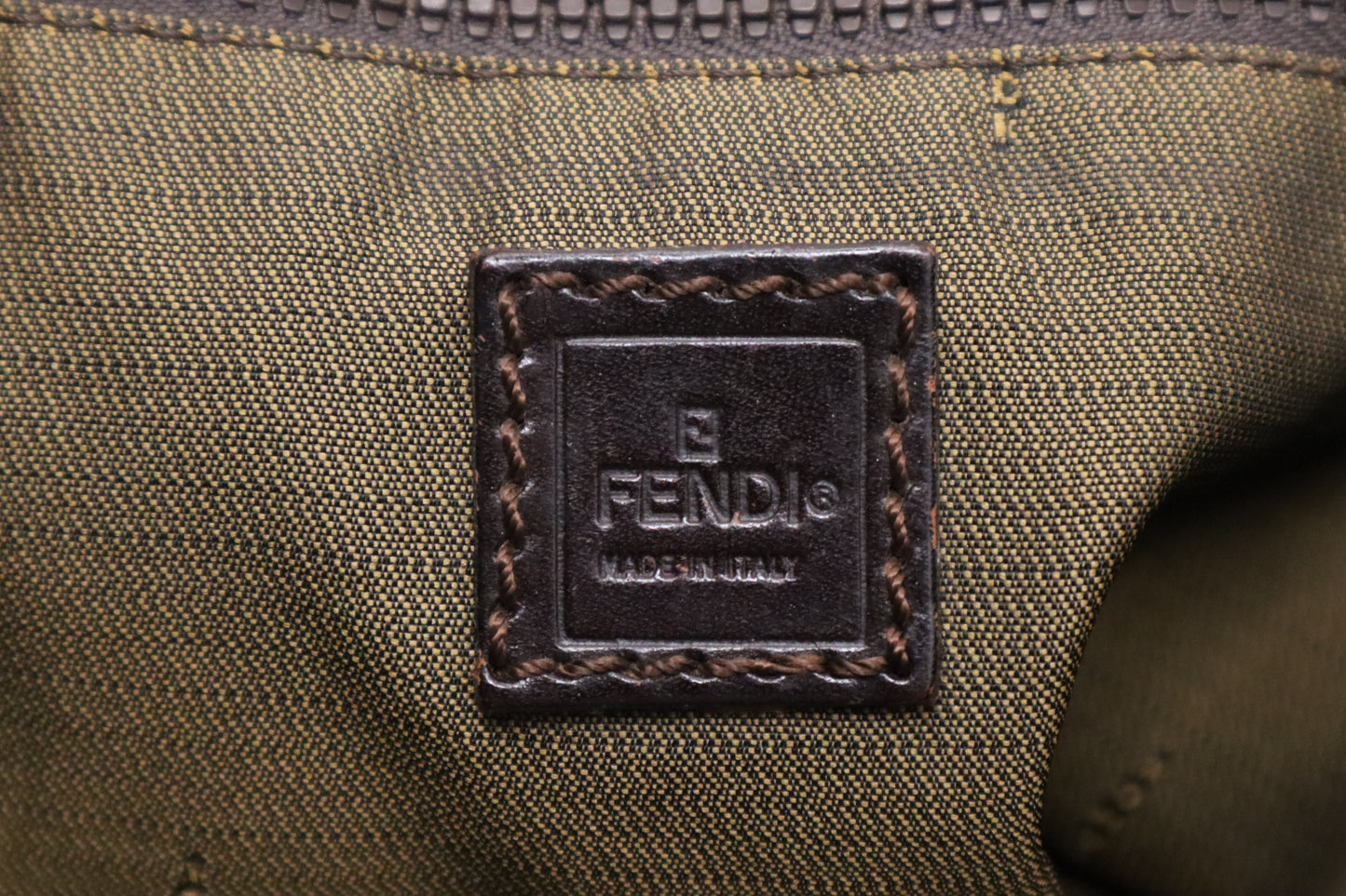 Fendi Tote Bag in Black and Brown Zucca Canvas