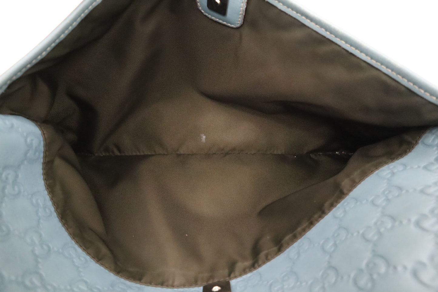 Gucci Crossbody in Light Blue Canvas & Guccissima Leather