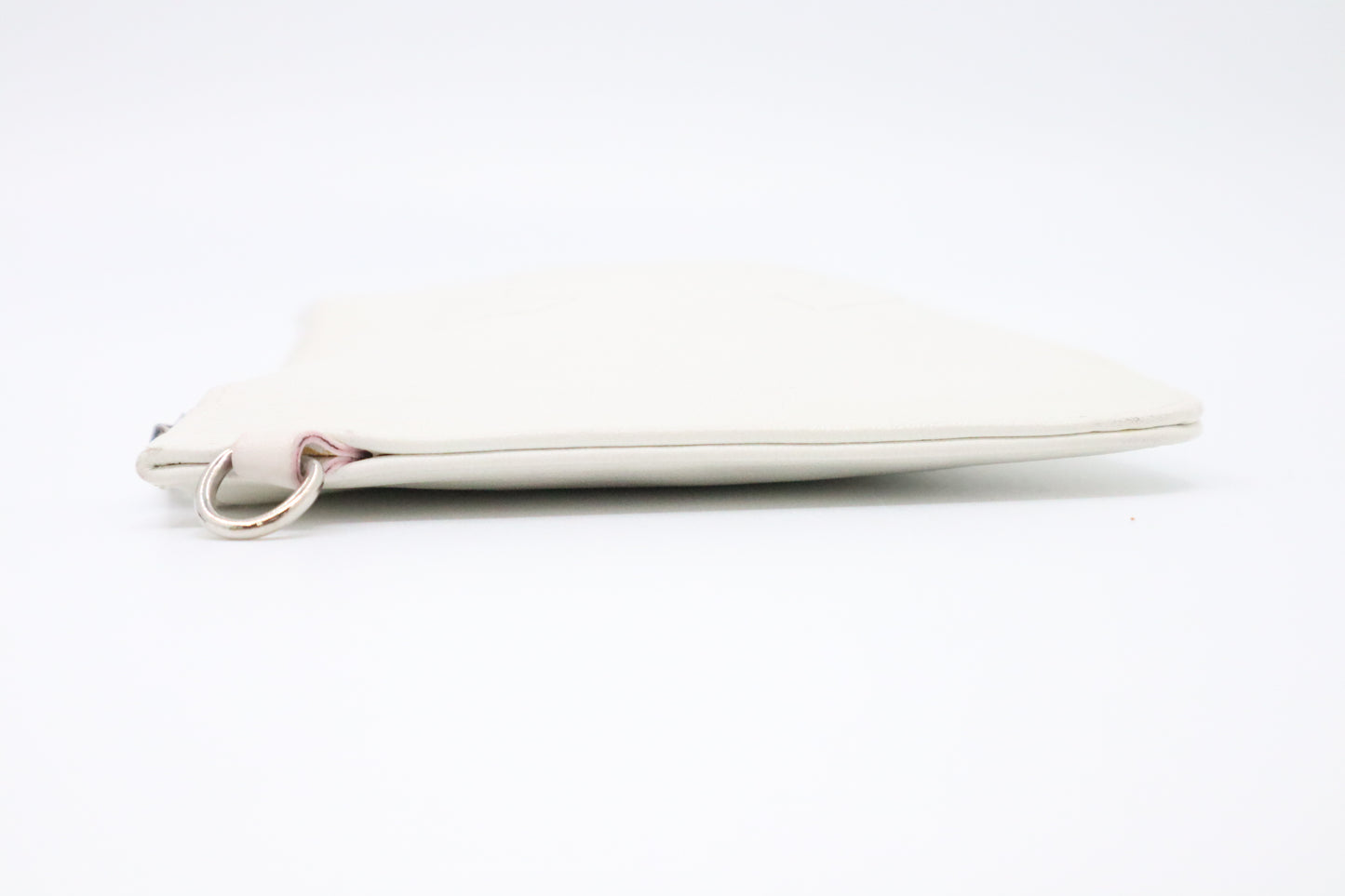 Chanel Timeless CC Pouch in White Leather
