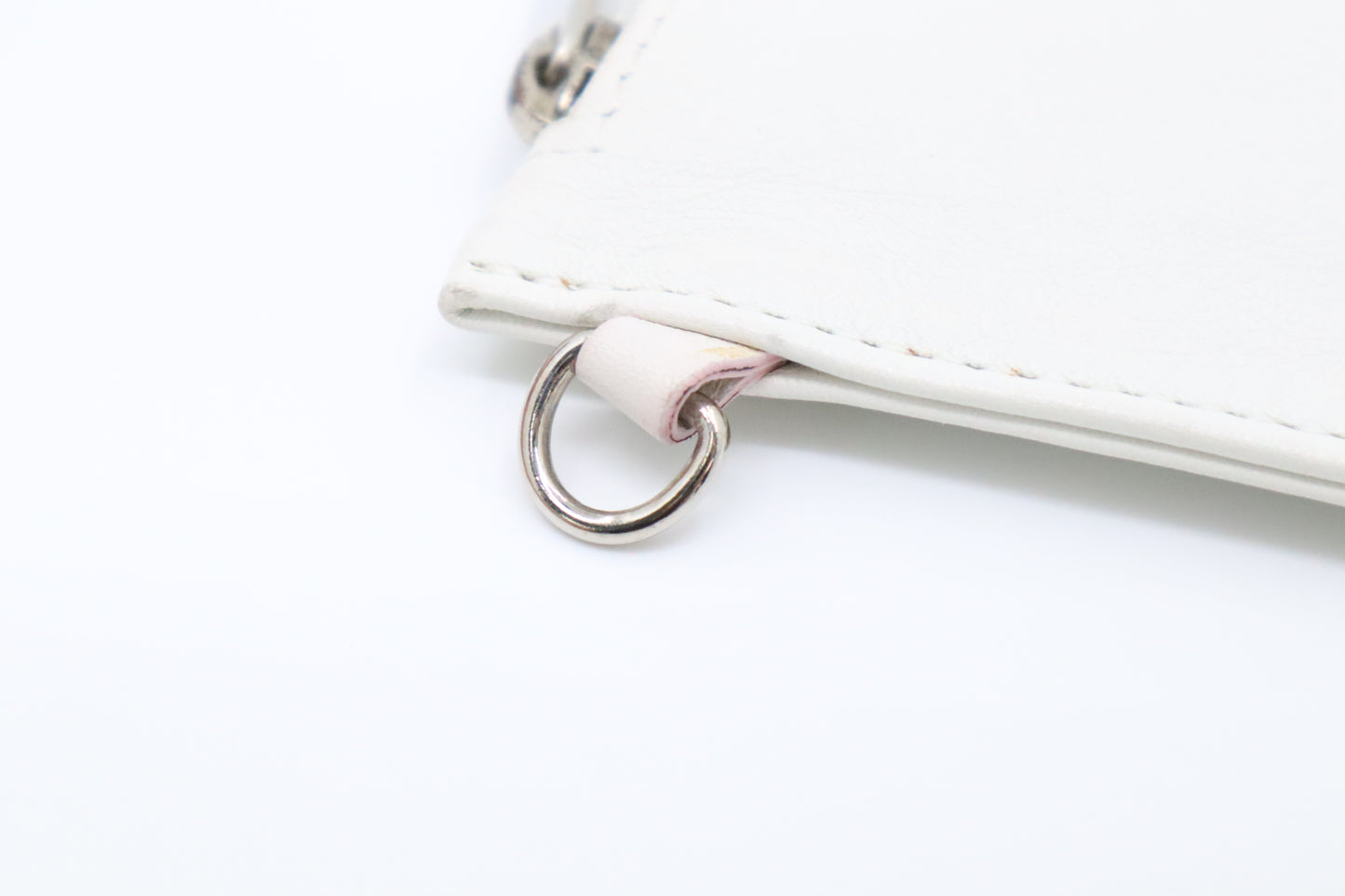Chanel Timeless CC Pouch in White Leather