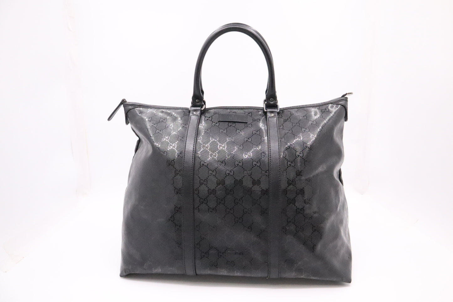 Gucci Boston Bag in Black Imprime Canvas